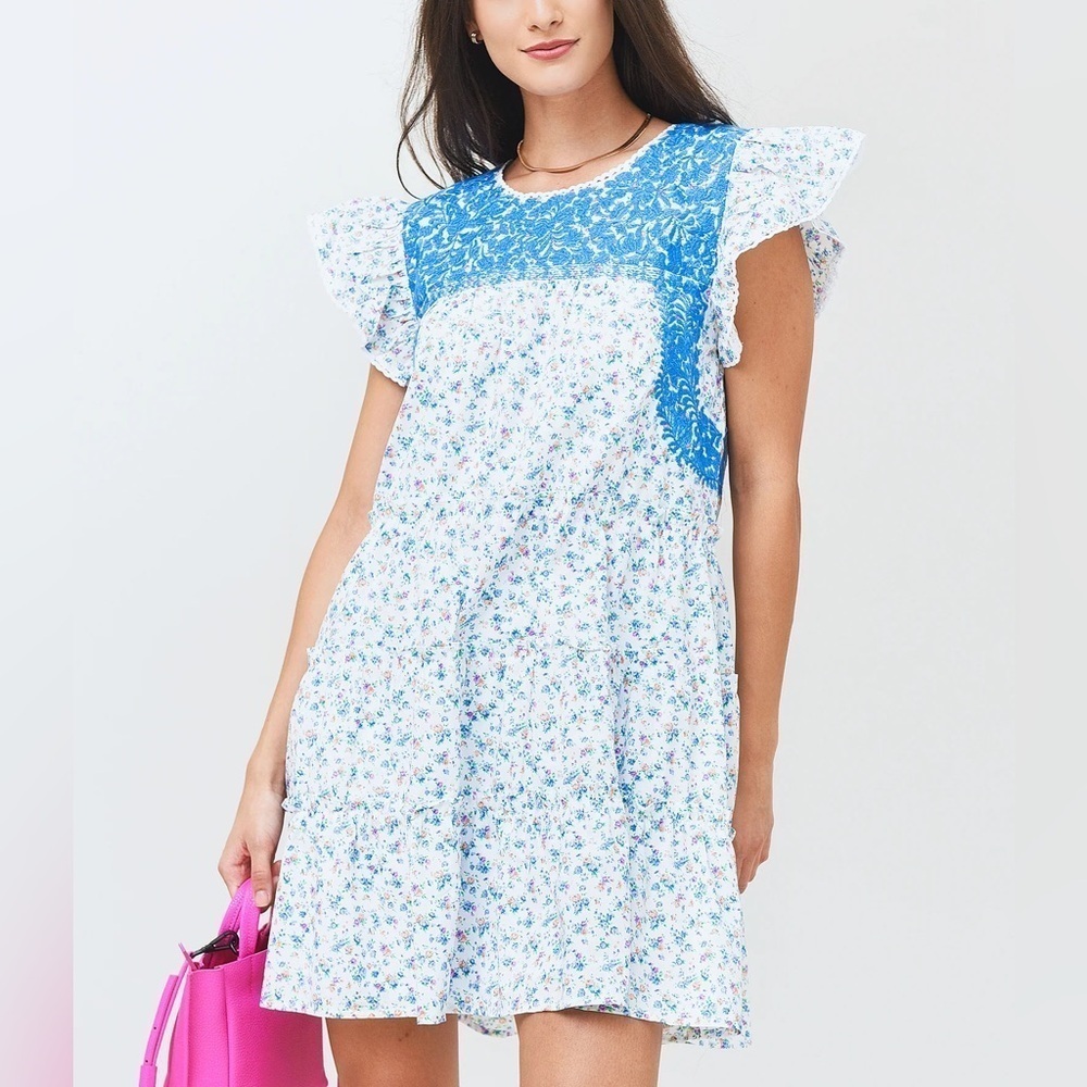 J. MARIE | Women's Cottagecore Floral Feminine Hughs Ruffle Dress Size XS